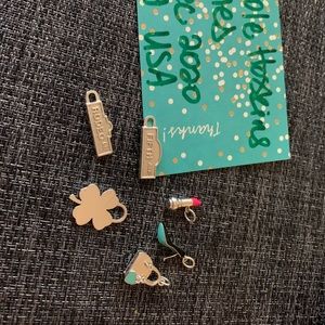 Set of 6 silver charms Tiffany and Co